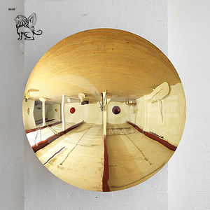 Sculpture en acier inoxydable poli miroir concave, <span class=keywords><strong>art</strong></span> de jardin extérieur moderne, grande taille - Product Image 6