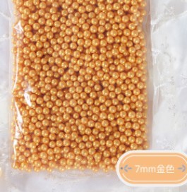 Perles comestibles dorées et blanches pour décorations de gâteaux, perles comestibles à saupoudrer - Product Image 2
