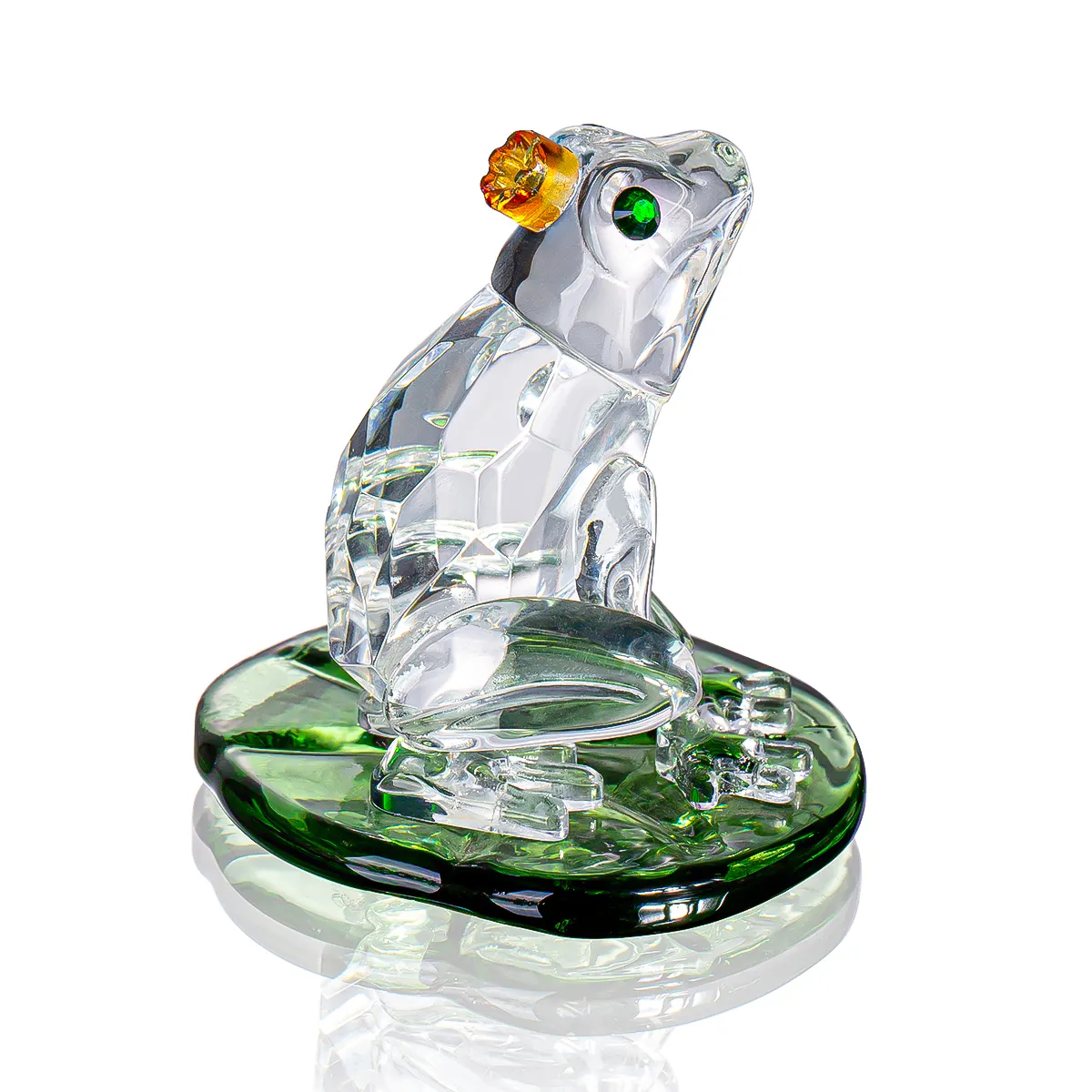 Nuovo design crystal craft personalizzato clear frog crystal animal decorato con vetro dalla decorazione domestica