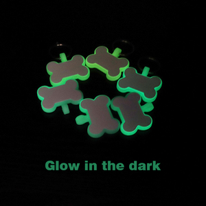 Elegante Targhetta per Animali Domestici a Forma di Osso in Silicone, Portachiavi Luminoso e <span class=keywords><strong>Collare</strong></span> Antiperditaa per Cani con Incisione Laser Personalizzata - Product Image 3