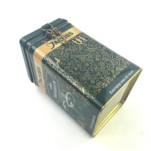 Boîtes de conserve de café Jacobs de 250, 500 et 1 kg, de qualité alimentaire, vides, rectangulaires, avec couvercle à clip, 102*95*170 mm - Product Image 3