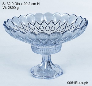 King Crystal Glassware Ciotola in <span class=keywords><strong>Vetro</strong></span> Grande con Piedistallo 31cm per Frutta e Dessert Ciotola Decorativa Grande Ambrata per Uso Domestico e Alberghiero - Product Image 2