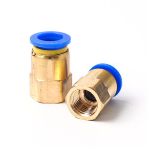 Chen Chi Pneumatic <b>Quick</b> <b>Connector</b> Copper Plastic PCF4 01 6 01 8 02 10 03 12 4 Straight Through Air Hose Fitting - Product Image 1