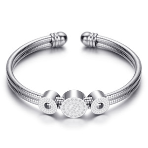 Pulsera de Cadena de Serpiente de Cristal de 11 mm con Tres Hilos de Diamantes de Imitación Engastados en Bisel, Ajustable, para Uso Diario de Mujer - Product Image 5