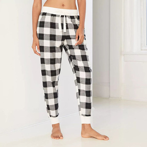 Flanella di Controllo Plaid <span class=keywords><strong>A</strong></span> Vita Alta Pantaloni Pantaloni Salotto Pigiami Delle Signore Casual <span class=keywords><strong>Pigiama</strong></span> Bottoms Pigiami Delle Donne di Salotto Pantaloni Pantaloni <span class=keywords><strong>A</strong></span> Pelo - Product Image 6