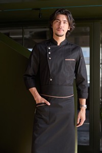 Professionele koksjas voor mannen, uniform voor hotel, restaurant, keukenpersoneel en horeca. - Product Image 6