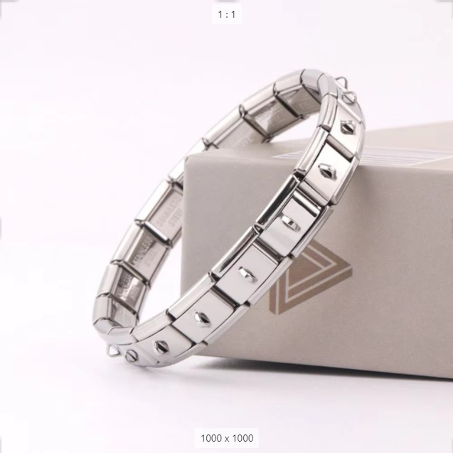 Montre à crochet argentée (finition polie)