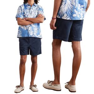 Pantalones Cortos Casuales de Verano con Logotipo Personalizado para Hombre, Pierna Recta, Algodón, Corduroy, Cintura Elástica con Cordón - Product Image 6