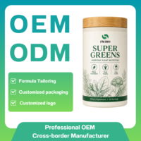Plantaardige Super Greens Poeder Groente- en Fruitmix Supplement Poeder Dagelijkse Voeding voor Volwassenen OEM Aangepast Label