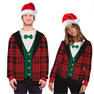 Vente en gros sur mesure <span class=keywords><strong>Pull</strong></span> <span class=keywords><strong>de</strong></span> Noël pour hommes en tricot Motif familial <span class=keywords><strong>Pull</strong></span> Jacquard du Nouvel An <span class=keywords><strong>Pull</strong></span> Grinchs <span class=keywords><strong>de</strong></span> Noël moche - Product Image 2