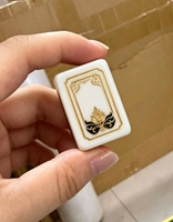 Ensemble de jeu de Mahjong portable de luxe américain haut de gamme, durable, écologique, avec motif floral doré en relief, Mahjong personnalisé