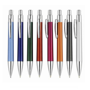 Stylo bille rétractable en métal personnalisé avec logo, idéal pour le bureau et les affaires - Product Image 1