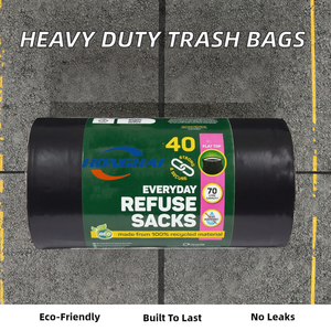 Sacs poubelles résistants et étanches, personnalisés par le fabricant, en HDPE LDPE, 50 microns, 60x81cm, sacs pour poubelles - Product Image 2