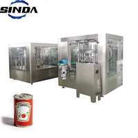 CE-gecertificeerde nieuwe SINDA elektrische volautomatische fruit-, groente-, tomatenpuree-, ketchup- en sausverwerkingslijn voedselsterilisator 10-50 ton/dag