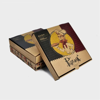 Senang02 - Nuevas carpetas de papel kraft ecológicas desechables para pizza con logotipo personalizado en relieve y revestimiento UV, aptas para uso alimentario