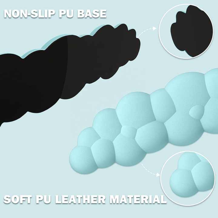 Custom Logo Memory Foam Desk Mat Gel Keyboard Desk Pad and Gaming Mouse