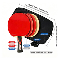 Raquette de ping-pong professionnelle 7 étoiles, bonne vitesse de rotation et contrôle pour joueur adulte avancé, entraînement et compétition de tennis de table en salle