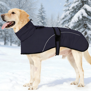 Jaket Anjing Musim Dingin Anti Air Reflektif Modis, Mantel Fleece Bernapas & Dapat Disesuaikan untuk Anjing - Product Image 1