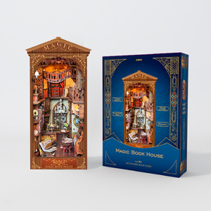Booknook per <span class=keywords><strong>la</strong></span> Danza del Drago Magico Castello al Chiaro <span class=keywords><strong>di</strong></span> Luna, in Legno Fai da Te, Tridimensionale, Assemblabile, con Interruttore Tattile, Scatola Luminosa, Taglio Laser - Product Image 5