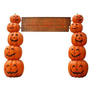 Statue de citrouille empilée pour Halloween, décoration d'arche de citrouille d'Halloween, citrouille géante <span class=keywords><strong>Jack</strong></span> O'Lantern, décoration d'entrée - Product Image 1