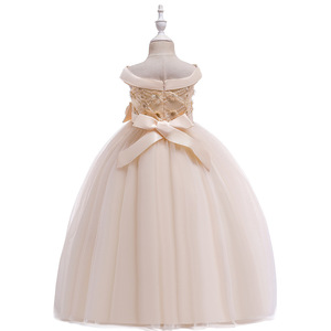 Vestido Largo de Fiesta para Niñas, Estilo Princesa, con Lazo, para Actuaciones, Cumpleaños y Eventos - Product Image 5