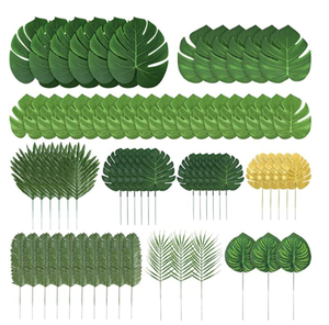 Groothandel 78 Stuks 8 Soorten Jungle Palm Bladeren Kunstmatige Tropisch Blad Jungle Gouden Plant Safari Bladeren Decoraties - Product Image 6
