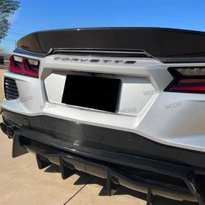 Sợi Carbon Phía Sau Bumper Khuếch Tán Cho Chevrolet Corvette C8 2019 + Tháng 4 Phong Cách Phía Sau Thấp Hơn Lip Khuếch Tán Spoiler Splitter Xe Bodykit - Product Image 4