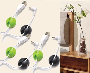 Onlyoa Colorful Reusable Office Home Use 5-Channel Desktop Silicone <strong>Desk</strong> Cable Organizer - Product Image 5
