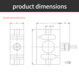 Celda de Carga de Tensión FLINTEC <span class=keywords><strong>ULB</strong></span> G3 100kg/200kg/500kg/1t/2t/3t/5t - Product Image 4