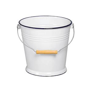 Krüger Eimer 10 l 27cm Ø 29cm emailliert weiß - Product Image 1