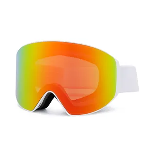 5 HUBO — lunettes de ski design 197D, verres de neige magnétiques anti-brouillard, lunettes de snowboard bleu clair rose, vente en gros