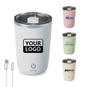 Custom Logo Electric Auto Cup Double Wall Stainless Steel Coffee Mug <b>Smart</b> Water Bottle 400ml Classic Business Gift for Office - Product Image 1