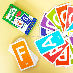 Carte Flash Personalizzate con Logo, Materiale di Alta Qualità, 26 Lettere dell'Alfabeto, 54 Prime Parole per l'Apprendimento e il <span class=keywords><strong>Gioco</strong></span> dei Piccoli - Product Image 6