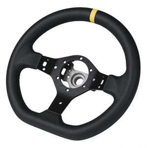 <span class=keywords><strong>Volante</strong></span> Deportivo Universal Negro de 3 Radios con Agarre de <span class=keywords><strong>36</strong></span> mm, Material de Cuero y PVC para Audi, Volkswagen, Porsche - Product Image 1