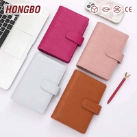 Portefeuilles/Classeurs à cartes Hongbo Best Seller Budget Binder, 27 couleurs, A6, en cuir Saffiano Epi, reliure à 6 anneaux dorés, couverture rigide, feuilles mobiles