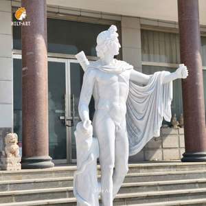 Mily Tay Chạm Khắc Cuộc Sống kích thước bằng đá cẩm thạch trắng Apollo Tượng điêu khắc phong cách cổ điển để bán - Product Image 5