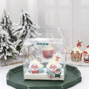 Wholesale <b>Cake</b> Shop Dessert Shop Environmental protection Pet Portable With Handle Rectangular and <b>Transparent</b> <b>Cake</b> <b>Box</b> - Product Image 5