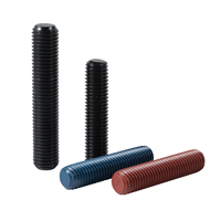 Tige filetée en acier allié revêtue de PTFE, norme ASTM A193 B7 Grade 8.8, M6 M8 M10, barre filetée complète, fixation