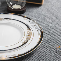 Assiettes à dîner en plastique élégantes vaisselle jetable pour la restauration pique-niques mariages fête événements vaisselle durable sans BPA