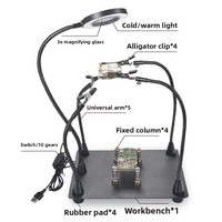 Jewelry Welding Loupes Magnifier with Fixing Clamp and Lamp 3x Magnification Metal Universal Bracket Workbench Tool Equipment