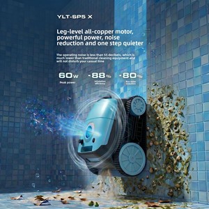 Limpiador Robótico Inteligente para Piscinas con Función de Escalada de Paredes, Aspiradora Automática para Piscinas, Robot Inalámbrico de 180 Minutos para Piso, Paredes y Línea de Agua - Product Image 4