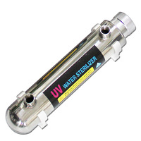 Stérilisateur ultraviolet purificateur d'eau tuyau de débordement en acier inoxydable lampe UV équipement de traitement de l'eau domestique caractéristique de débordement