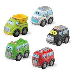 Ma première voiture miniature à pousser et à faire rouler avec lumières et sons pour bébés, jouet véhicule de secours avec sirène - Product Image 3