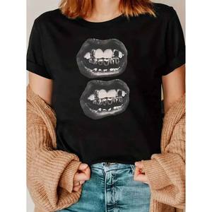 Blusa/<span class=keywords><strong>Camiseta</strong></span> <span class=keywords><strong>de</strong></span> <span class=keywords><strong>Mujer</strong></span> con Doble Abertura, Diseño Personalizado, Anti-Pilling, Ecológica, Ajustada, con Estampado <span class=keywords><strong>de</strong></span> Dibujos Animados - Product Image 2