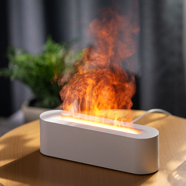 Desktop Usb 150ml Fire Diffuser Essential Oil Mini Flame Humidifier Diffuser Household Luftbefeuchter Flame Aroma Diffuser