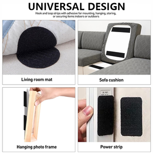 Vente en gros de bandes adhésives auto-agrippantes de 5 m, 2 rouleaux de ruban auto-agrippant robuste avec support pour rideaux - Product Image 3