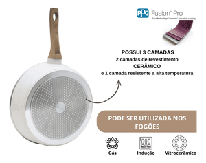 Sartén de aluminio en oferta, sartén para saltear con revestimiento antiadherente para estufas de gas e inducción. - Product Image 3