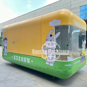 Custom Towable Food Vending Van Catering Trailer Retro Food Truck Hot <b>Dog</b> Cart with Grill - Product Image 1