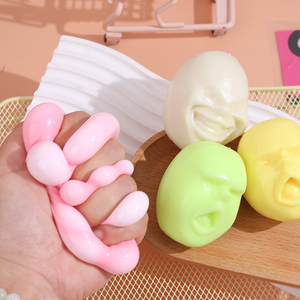 Caomaru Balle anti-stress souple et amusante, jouet thérapeutique pour l'autisme, en forme de visage humain, pour le soulagement du stress, avec service de découpe sur mesure - Product Image 1