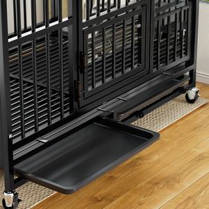 กรงสัตว์เลี้ยงเหล็กเคลื่อนย้ายได้กรงสุนัขกรงสัตว์เลี้ยงแข็งแรงทนทานขนาดกลางบ้านสัตว์เลี้ยงขนาดใหญ่ในร่มพร้อมห้องสุขา - Product Image 6